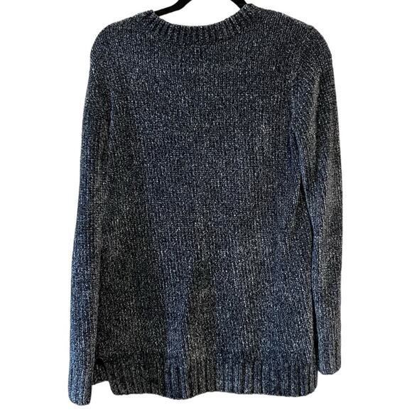 Orvis Women’s Chenille V-Neck Sweater size M blue gray - Picture 2 of 9